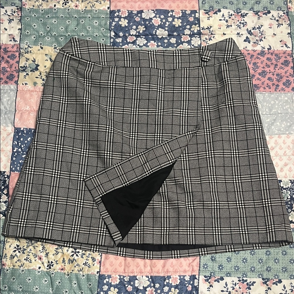 a new day Black & White Plaid Mini Skirt